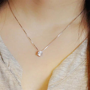Simple Style   Pendant Necklace for Women Delicate Six-Claw Clavicle Chain Necklace Accessories Jewelry Gift